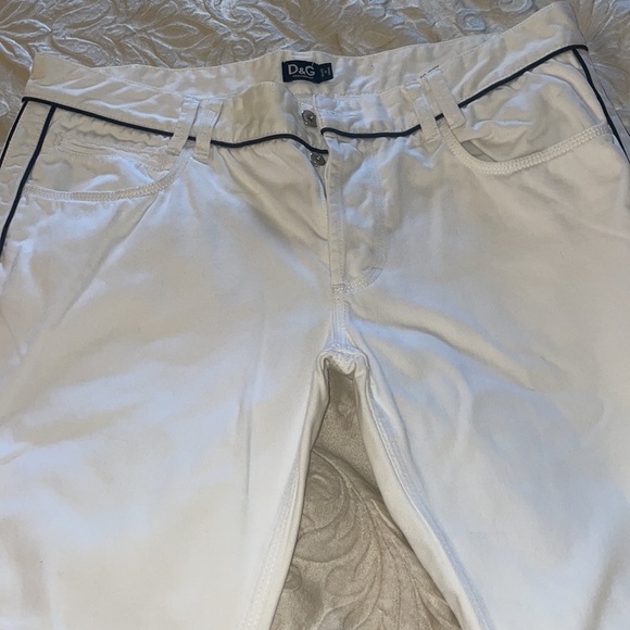 Men’s Regular Fit Low Rise Straight Leg Dolce & Gabbana White Jeans Size 38 - Picture 8 of 12